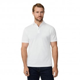 Hackett Mercerised short sleeve polo - White (Optic White) мъжки,блузи,с,яка,hackett,mercerised,short,sleeve,polo,white,(optic,white)