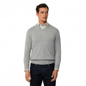 блуза,мъжки,пуловери,hackett,merino,cash,mix,v,neck,sweater,metal,grey