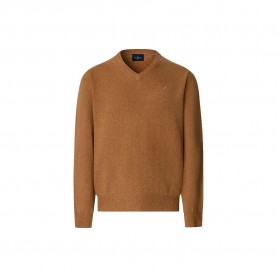 Блуза Hackett Lambswool v neck sweater - Brown (Camel Beige) блуза,мъжки,пуловери,hackett,lambswool,v,neck,sweater,brown,(camel,beige)