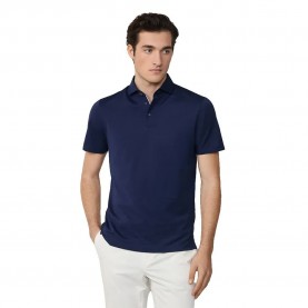 Hackett Mercerised short sleeve polo - Blue (Ink Blue) мъжки,блузи,с,яка,hackett,mercerised,short,sleeve,polo,blue,(ink,blue)