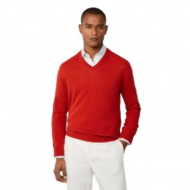 блуза,мъжки,пуловери,hackett,merino,cash,mix,v,neck,sweater,burnt,orange
