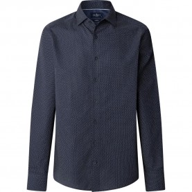 риза,с,дълъг,ръкав,мъжки,ризи,hackett,polka,dot,print,long,sleeve,shirt,midnight,blue,(blue)