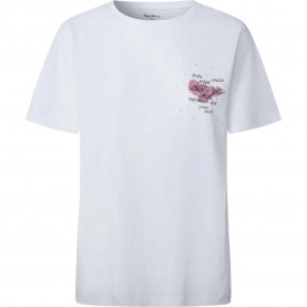 Тениска Pepe jeans Babs short sleeve T-shirt - White (White) тениска,дамски,тениски,pepe,jeans,babs,short,sleeve,t,shirt,white,(white)