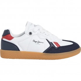 Маратонки Pepe jeans Ball One trainers - White (Navy) маратонки,мъжки,маратонки,дамски,маратонки,pepe,jeans,ball,one,trainers,white,(navy)