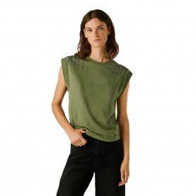 тениска,дамски,тениски,pepe,jeans,barry,sleeveless,t,shirt,green,(khaki,green)