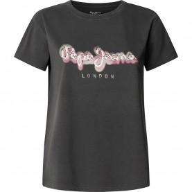Тениска Pepe jeans Becky short sleeve T-shirt - Grey (Coal Grey) тениска,дамски,тениски,pepe,jeans,becky,short,sleeve,t,shirt,grey,(coal,grey)