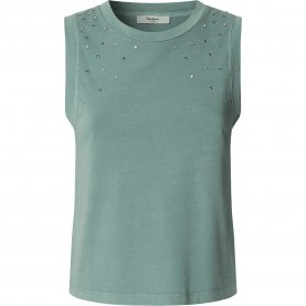 тениска,дамски,тениски,pepe,jeans,bega,sleeveless,t,shirt,drill,blue,(green)