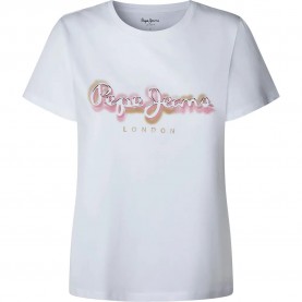Тениска Pepe jeans Becky short sleeve T-shirt - White (White) тениска,дамски,тениски,pepe,jeans,becky,short,sleeve,t,shirt,white,(white)