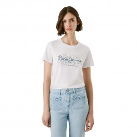 тениска,дамски,тениски,pepe,jeans,bero,short,sleeve,t,shirt,white