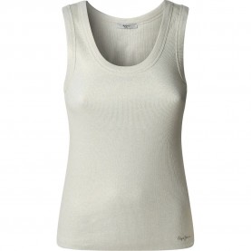 Тениска Pepe jeans Bessy sleeveless T-shirt - White (Gold) тениска,мъжки,тениски,дамски,тениски,pepe,jeans,bessy,sleeveless,t,shirt,white,(gold)