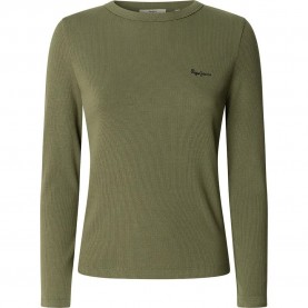 Тениска Pepe jeans Betina long sleeve T-shirt - Green (Khaki Green) тениска,дамски,тениски,pepe,jeans,betina,long,sleeve,t,shirt,green,(khaki,green)