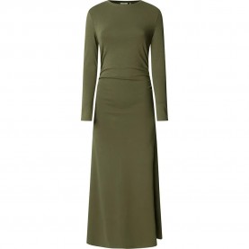Рокля Pepe jeans Bibiera long sleeve dress - Green (Khaki Green) рокля,дамски,поли,и,рокли,pepe,jeans,bibiera,long,sleeve,dress,green,(khaki,green)