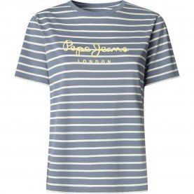 Тениска Pepe jeans Bilma short sleeve T-shirt - Blue (Drill Blue) тениска,дамски,тениски,pepe,jeans,bilma,short,sleeve,t,shirt,blue,(drill,blue)