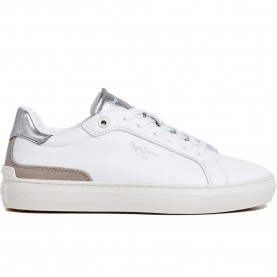 маратонки,дамски,маратонки,pepe,jeans,camden,cold,trainers,white,(silver)