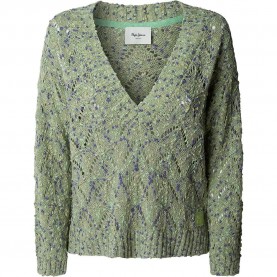 Блуза Pepe jeans Camila sweater - Green (Mousse White) блуза,мъжки,пуловери,дамски,пуловери,pepe,jeans,camila,sweater,green,(mousse,white)