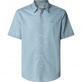 Риза с къс ръкав Pepe jeans Carter short sleeve shirt - Blue (Soho Blue) риза,с,къс,ръкав,дамски,ризи,мъжки,ризи,pepe,jeans,carter,short,sleeve,shirt,blue,(soho,blue)