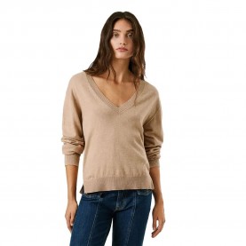 Блуза Pepe jeans Coraline v neck sweater - Beige (Beige) блуза,мъжки,пуловери,дамски,пуловери,pepe,jeans,coraline,v,neck,sweater,beige,(beige)