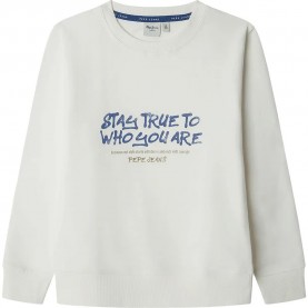 Блуза Pepe jeans Keanon sweatshirt - White (Antique White) блуза,детски,блузи,pepe,jeans,keanon,sweatshirt,white,(antique,white)