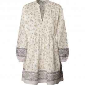 Рокля Pepe jeans Lia long sleeve dress - Beige (Mousse White) рокля,дамски,поли,и,рокли,pepe,jeans,lia,long,sleeve,dress,beige,(mousse,white)