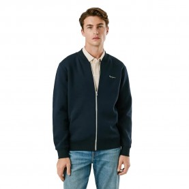 Блуза Pepe jeans Macbeth Plain Bomber sweatshirt - Blue (Dulwich Blue) блуза,мъжки,пуловери,pepe,jeans,macbeth,plain,bomber,sweatshirt,blue,(dulwich,blue)
