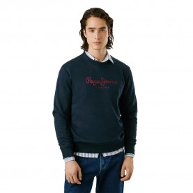блуза,мъжки,пуловери,pepe,jeans,macbeth,plain,sweatshirt,dulwich,blue,(blue)