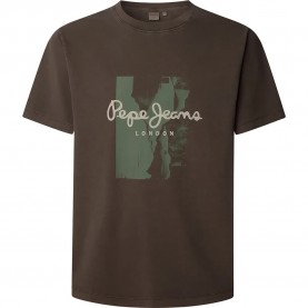 Тениска Pepe jeans Murphy short sleeve T-shirt - Brown (Dark Brown) тениска,мъжки,тениски,pepe,jeans,murphy,short,sleeve,t,shirt,brown,(dark,brown)