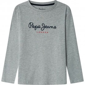 тениска,детски,тениски,pepe,jeans,new,herman,long,sleeve,t,shirt,marl,grey,(grey)