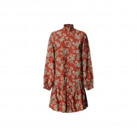 Рокля Pepe jeans Paloma long sleeve dress - Orange (Terracotta Brown) рокля,дамски,поли,и,рокли,pepe,jeans,paloma,long,sleeve,dress,orange,(terracotta,brown)