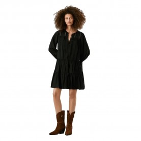 рокля,дамски,поли,и,рокли,pepe,jeans,paule,long,sleeve,dress,black,(black)