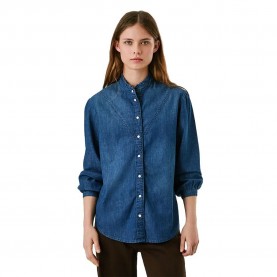 дамски,блузи,дамски,ризи,pepe,jeans,regular,denim,long,sleeve,blouse,denim,5a0,(blue)
