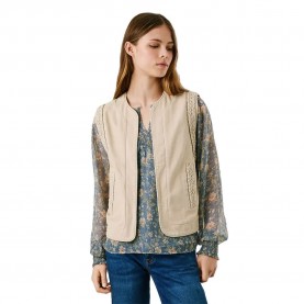 елек,дамски,сака,pepe,jeans,saura,waistcoat,stone,beige,(beige)