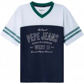 Тениска Pepe jeans Telmo short sleeve T-shirt - Blue (Dark Stone Beige) тениска,детски,тениски,pepe,jeans,telmo,short,sleeve,t,shirt,blue,(dark,stone,beige)