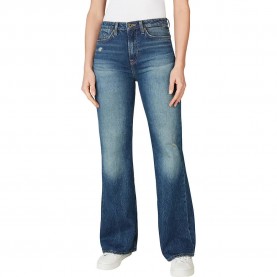 Pepe jeans Willa Flare high waist jeans - Blue (Denim 5W0) мъжки,панталони,дамски,панталони,pepe,jeans,willa,flare,high,waist,jeans,blue,(denim,5w0)