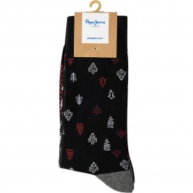 чорапи,мъжки,чорапи,pepe,jeans,xmas,tree,crew,socks,3,pairs,black