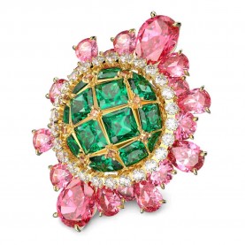 бижутерия,swarovski,5618279,ring,golden,(multicolor)