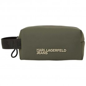 несесер,тоалетни,принадлежности,karl,lagerfeld,coated,pu,wash,bag,forest,night,(green)