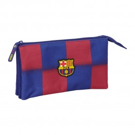 канцеларски,принадлежности,safta,fc,barcelona,home,kit,25,26,triple,pencil,case,multicolor,(blue)