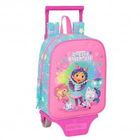 раница,раници,safta,gabby´s,dollhouse,confetti,mini,wheeled,backpack,multicolor,(pink)