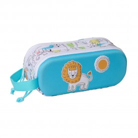 канцеларски,принадлежности,safta,lion,3d,pencil,case,blue,(multicolor)