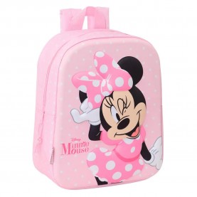 раница,раници,safta,minnie,mouse,3d,mini,wheeled,17l,32x43x14,cm,backpack,multicolor,(pink)