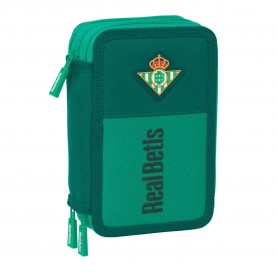 канцеларски,принадлежности,safta,real,betis,balompie,triple,pencil,case,37,pieces,green,(multicolor)