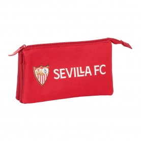 канцеларски,принадлежности,safta,sevilla,fc,triple,pencil,case,red,(multicolor)