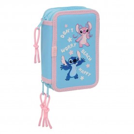 канцеларски,принадлежности,safta,stitch,happy,pencil,case,37,pieces,blue,(multicolor)