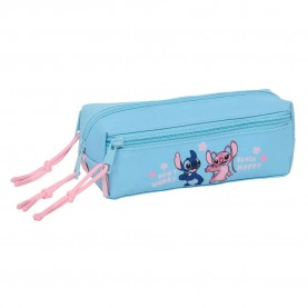 канцеларски,принадлежности,safta,stitch,happy,triple,pencil,case,22,cm,blue,(multicolor)