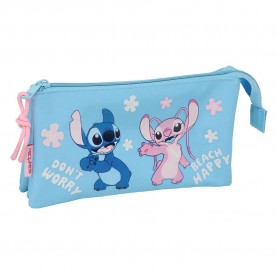 канцеларски,принадлежности,safta,stitch,happy,triple,pencil,case,blue,(multicolor)