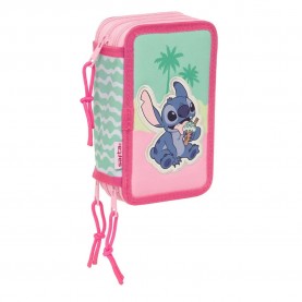 канцеларски,принадлежности,safta,stitch,ice,cream,triple,pencil,case,37,pieces,pink,(multicolor)