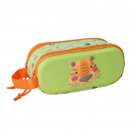 канцеларски,принадлежности,safta,tiger,3d,pencil,case,green,(multicolor)