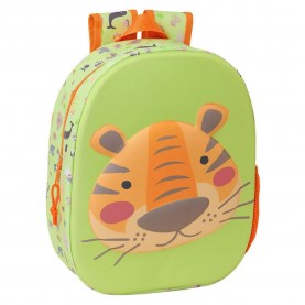 раница,раници,safta,622546890,tiger,3d,8.64l,32x43x14,cm,backpack,multicolor,(green)