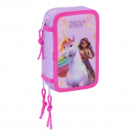 канцеларски,принадлежности,safta,unicorn,academy,pencil,case,37,pieces,multicolor,(pink)