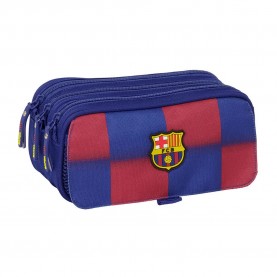 канцеларски,принадлежности,safta,fc,barcelona,home,kit,25,26,big,triple,pencil,case,multicolor,(blue)